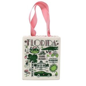 STARBUCKS Been There Series Florida Ceramic Tote Ornament Like New